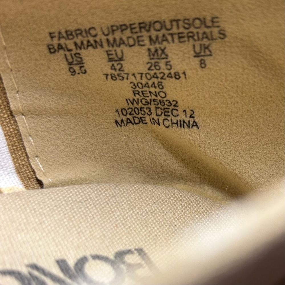 Bongo Peep Toe Espadrille Wedge Shoes Tan Canvas Boho Summer Size 9.5 - Picture 10 of 10